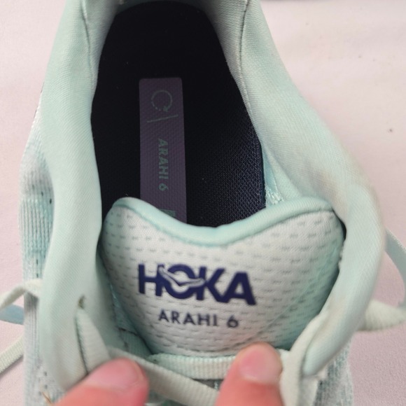 Hoka Arahi 6 Running Shoes Women 7B Ocean Blue and Lilac - Picture 5 of 11